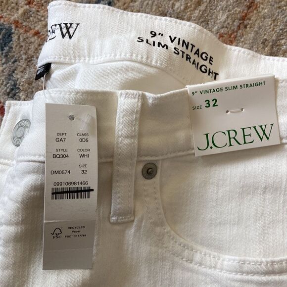J. Crew 9" vintage slim-straight jean in white wash* - Picture 7 of 8